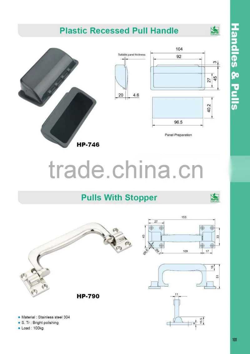 HP-746 Popular Taiwan OEM Flush door Pull Hnadle