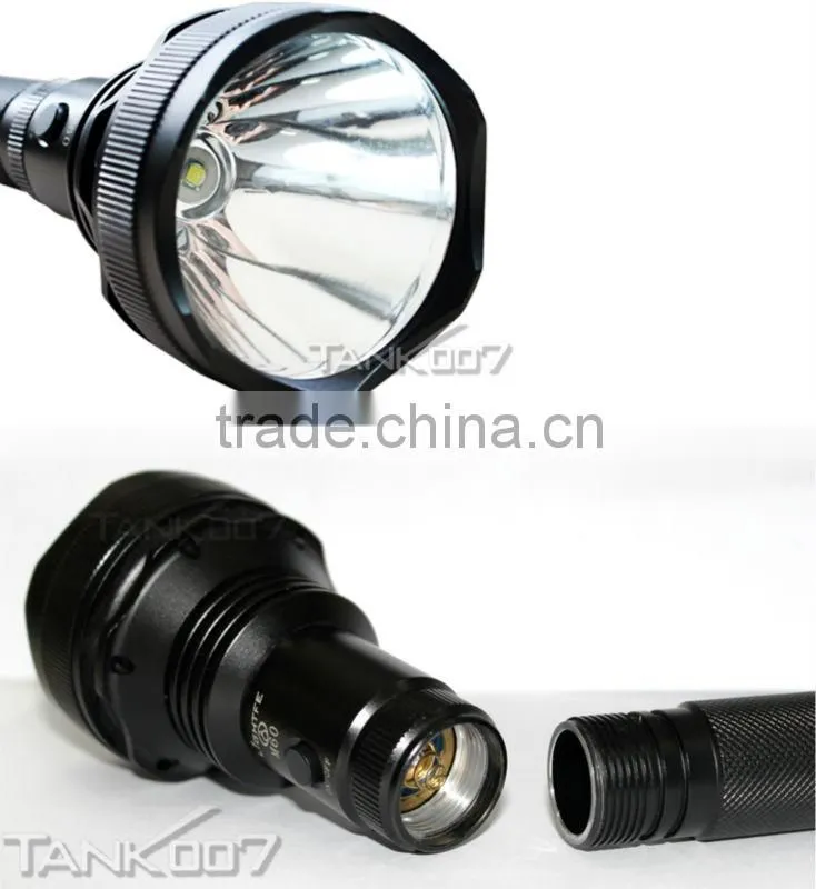 Led military police flashlight powerful flashlight,5 modes 1000LM with 2*18650 battery