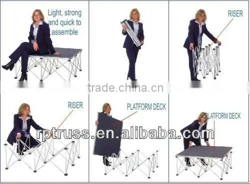 Folding Cheap Portable Acrylic Platform Stage