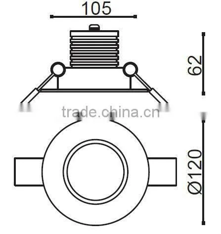 61W hig power LED ceiling downlight