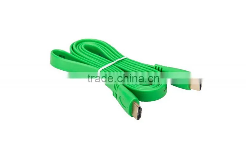 Fashion 1.8m white flat hdmi cable for Multimedia