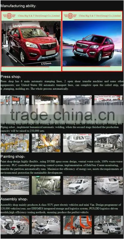 2015 awesome 4x2 drive 5 seat Euro IV LHD mini SUV vehicle