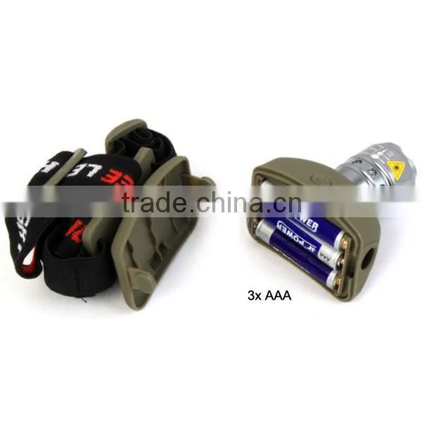 T27 AAA Plastic Camping Outdoor 3 Watt LED cheap headlamps