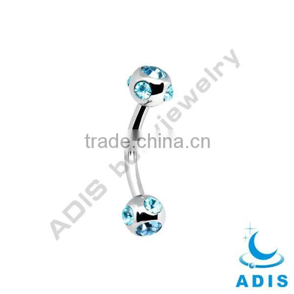 Dongguan Wholesale steel 3mm Multi-Crystal Ball for labret stud