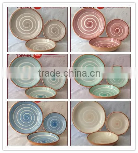 round shape high quality handpainted 18pcs dinnerset/dinner ware/tableware
