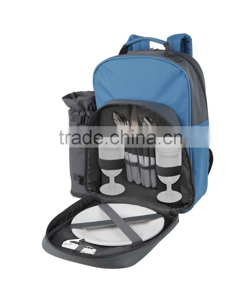 One Detachable Insulated Bottle Holder Backpack Picnic Bag