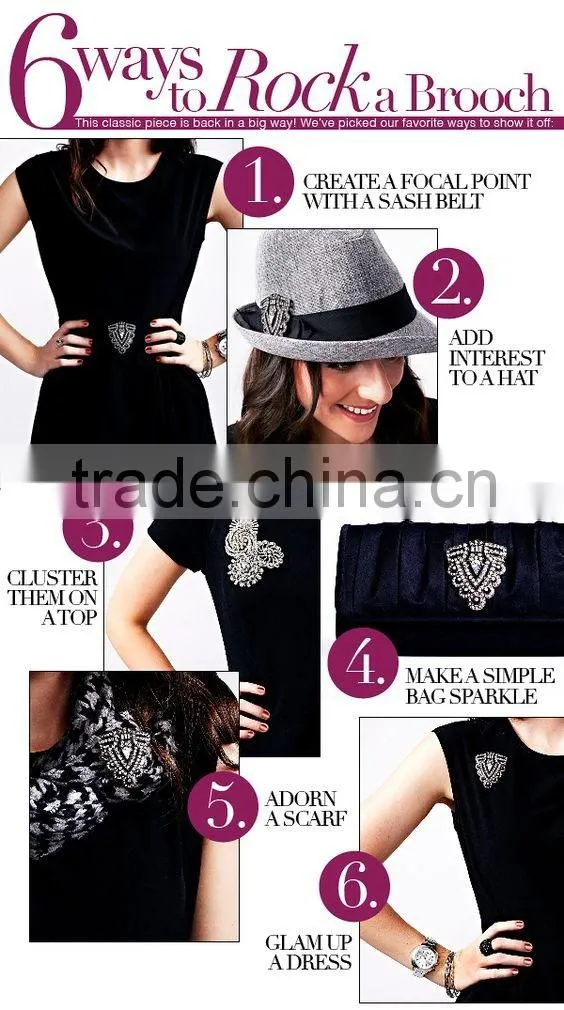 Rhinestone Crystal Wedding Bridal Bouquet Flower Corsage Brooch