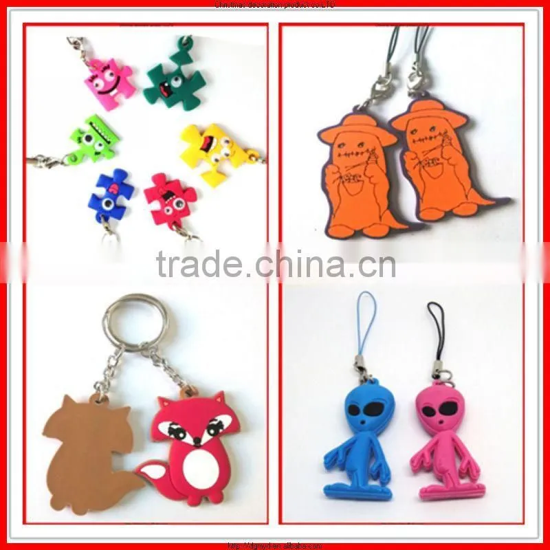China manufacture wholesale pendant key chain personalized 3D soft pvc keychain