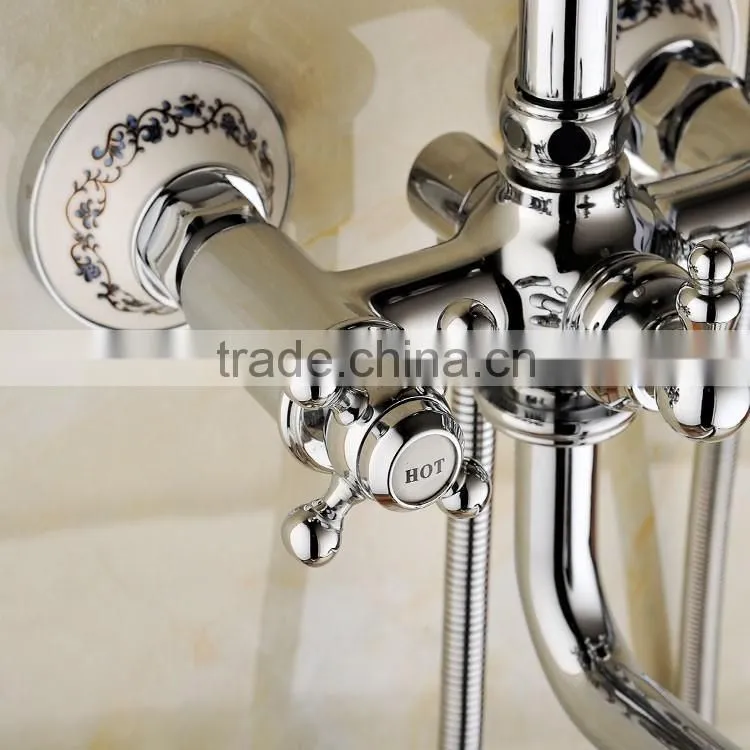 Luxury hotel rain/rainfall bathroom shower set,antique brass shower set