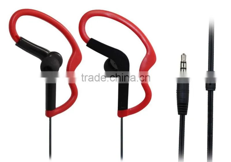 sport earhook earbud colorful wired sport earphones 3.5mm jack