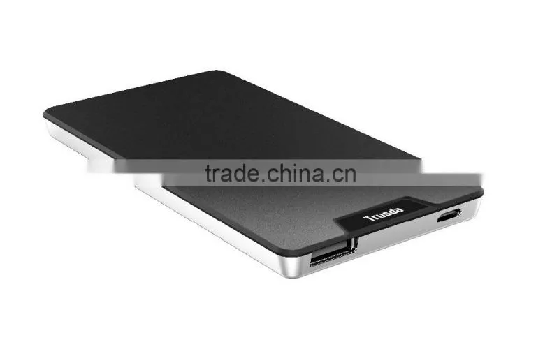 Shenzhen Wholesale Promotional Gift Super Thin Li-polymer battery power bank 3000mAh with 2 LED Torching Indicators for phones