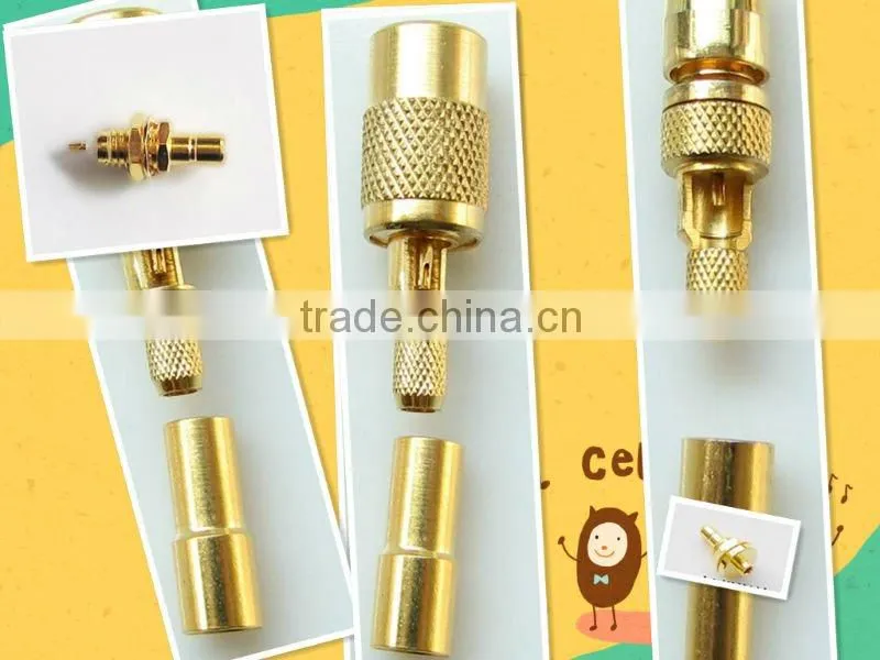 75 ohms cable type Soldering contact and crimp body SMB connector male and female for cable and pcb 14