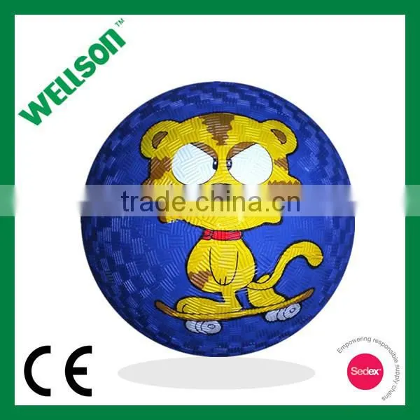 Promotional cartoon rubber playground ball
