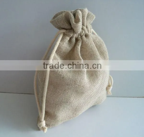 Promotional Nature Cotton linen drawstring pouch