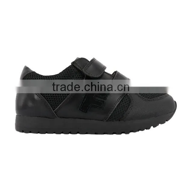 Wide Size Breathable Balance Black Kids Running Sport School Shoes
