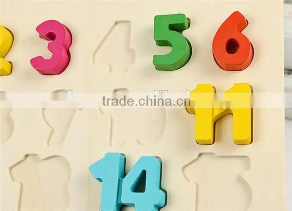 Wooden Training Aid Interesting Arabic Numerals Educational DIY Toy