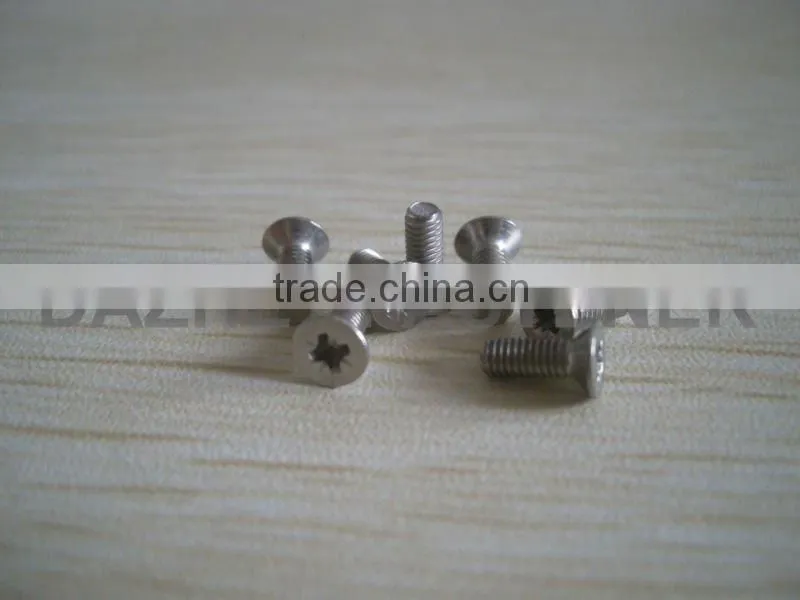 Pozi recessed countersunk head machine screws