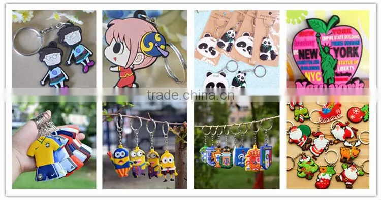 spiderman shape PVC key chain/rubber keychain for kids