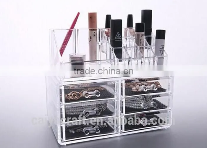 4 drawer clear acrylic makeup organizer cosmetic storage organizer