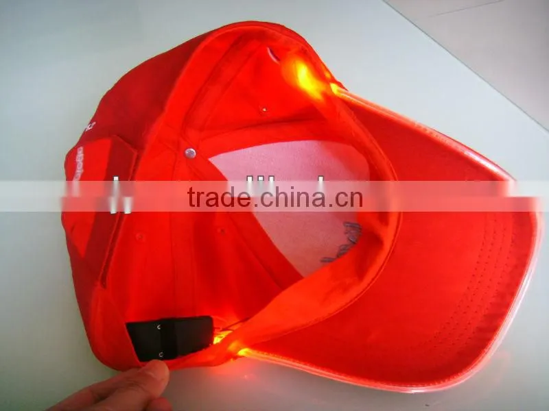 wholesale and retail sport baseball caps with light in visor