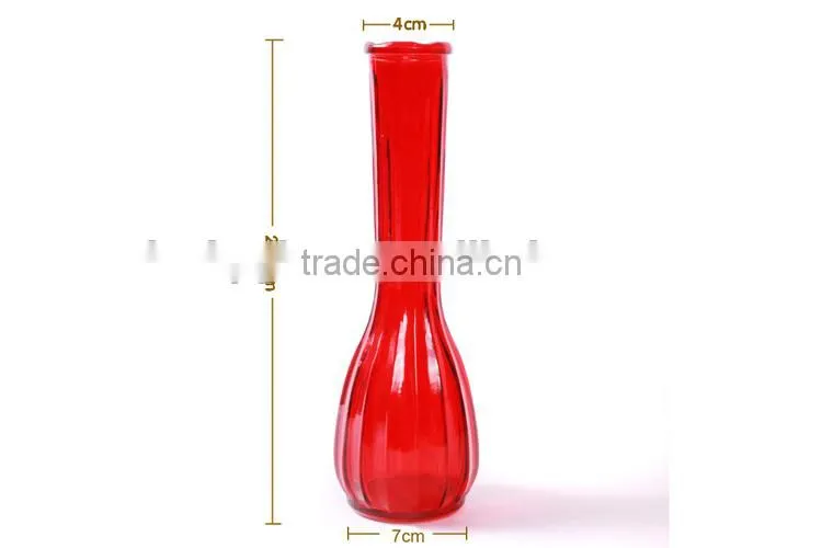 mini dark red decoration glass vase