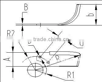 French KUHN farm tractor parts farm cultivator tine