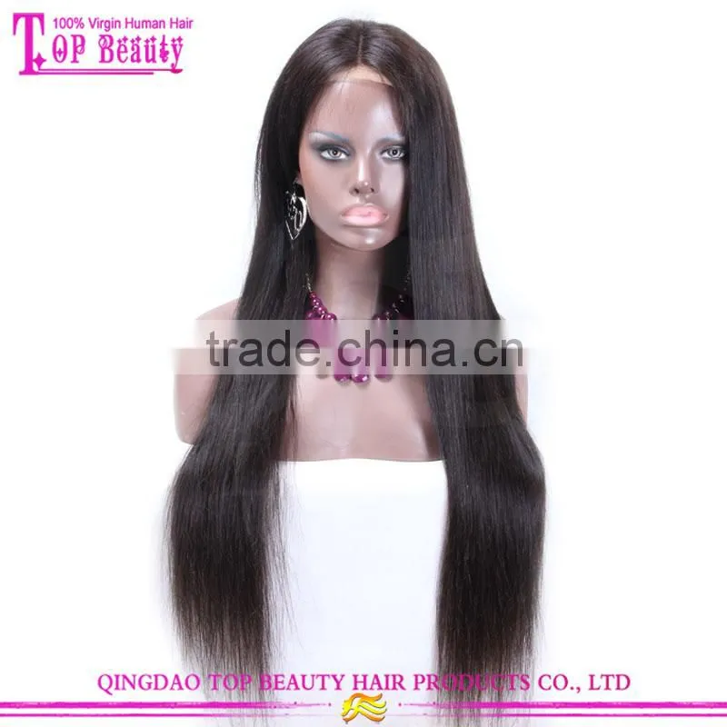 Fashion wholesale 6A grade 100% russian virgin hair wigs natural color hair wigs for young women
