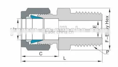 stainless steel male connector