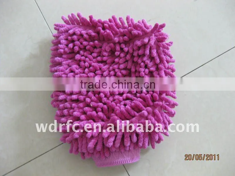 Nylon glove & chenille glove