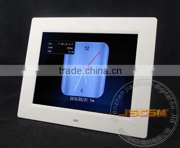 Factory supply 10inch mp5 video player photo slidwshow frame with clock and calendar for wedding gifts