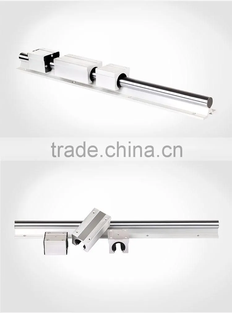 Linear guide rail with linear guide bearing