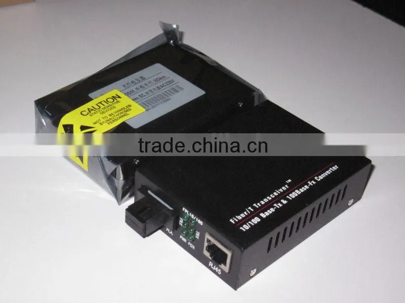 power built in 10/100/1000M Singlemode single fiber transceiver