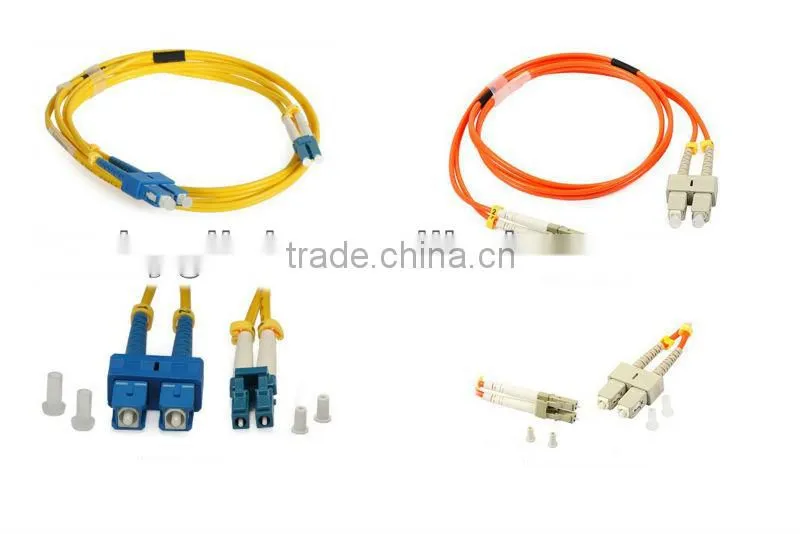 1m,3m,5m,10m yellow LC/PC single mode Duplex fiber optical patch cord in stock for LAN,CATV,FTTX,FTTH