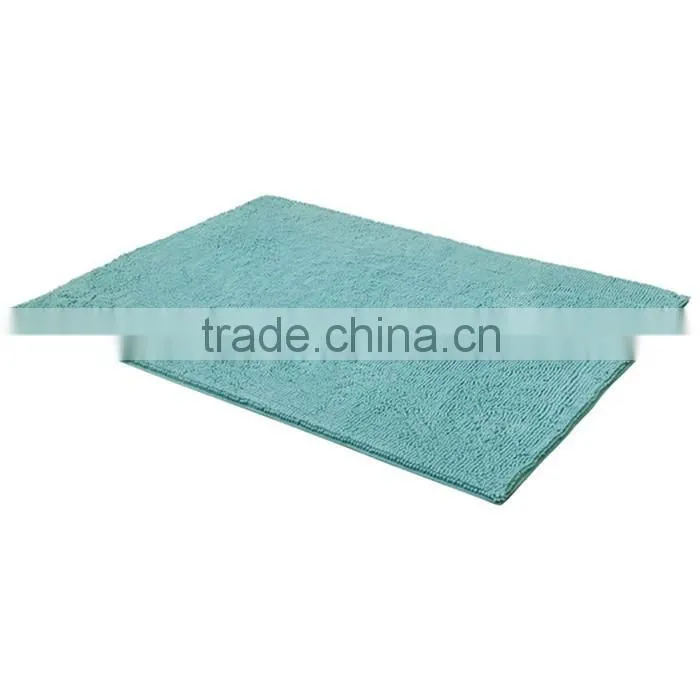 short pile microfiber chenille bath rug