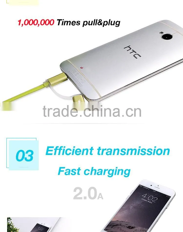 REMAX Aurora 2 in 1 micro USB data Cable for android mobile phone