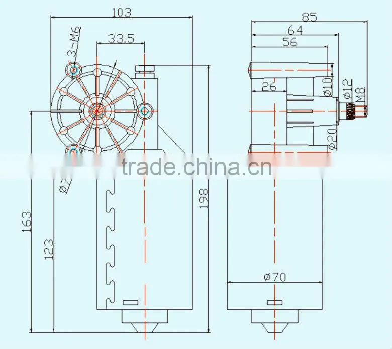 Wiper motor with bracket
