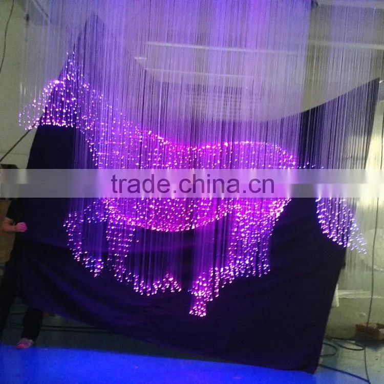 Contemporary horse design Led fiber optic lighting chandelier for park decoration