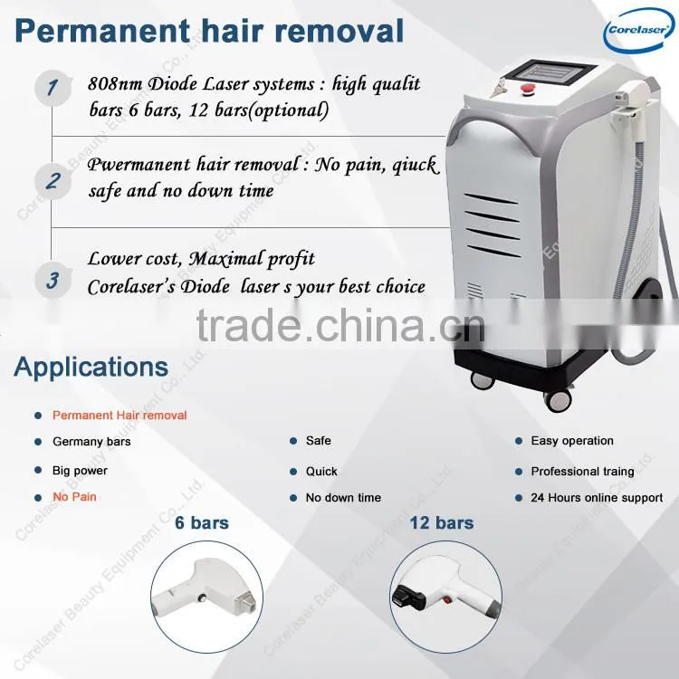 Medical equipments laser diode hair removal machine hair loss treatment diode laser 808