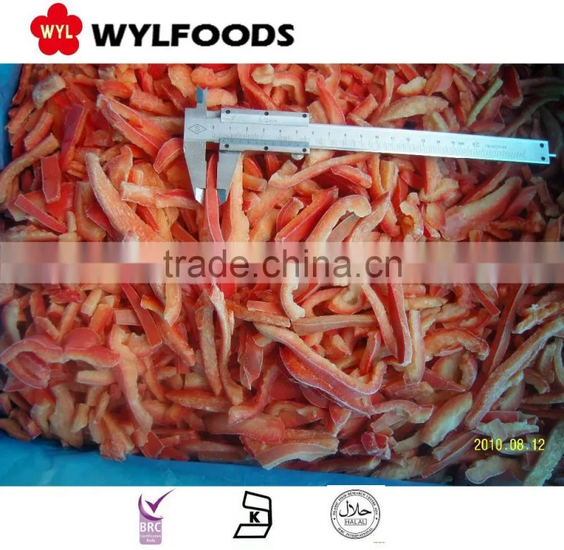 Frozen IQF red chilies dices/crushed,grade A