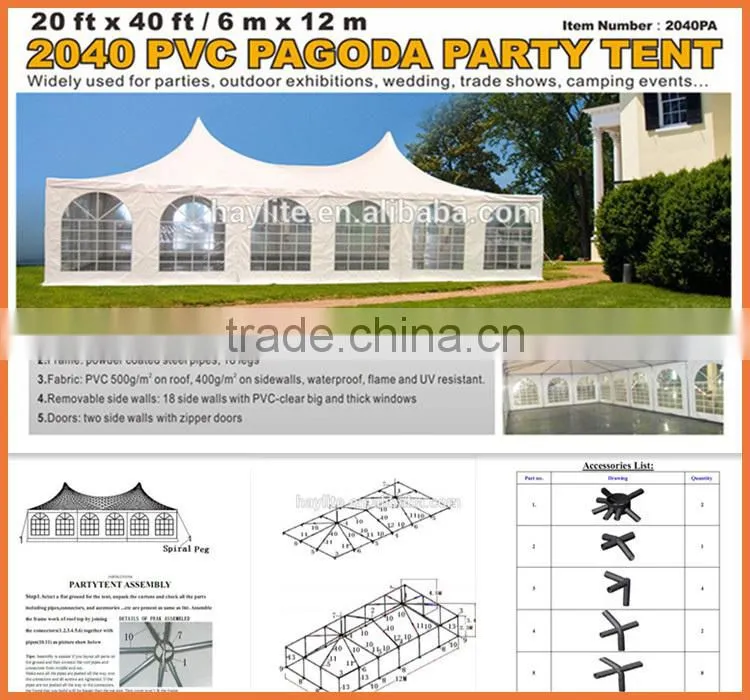 Beautiful mobile PVC galvanized Wedding Tent For Sale