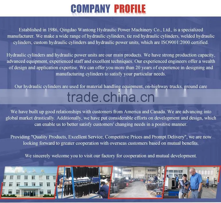 Single acting hydraulic cylinder