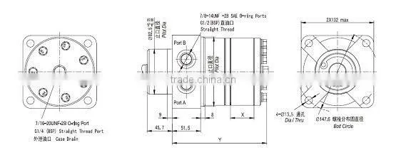 Hot Sale SMW Series Lower Case Pressures Hydraulic Wheel Motor
