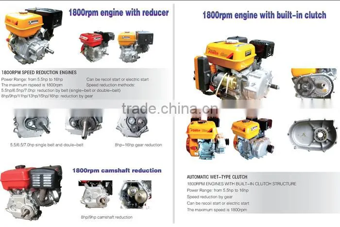 small gasoline centrifugal clutch engine 170f