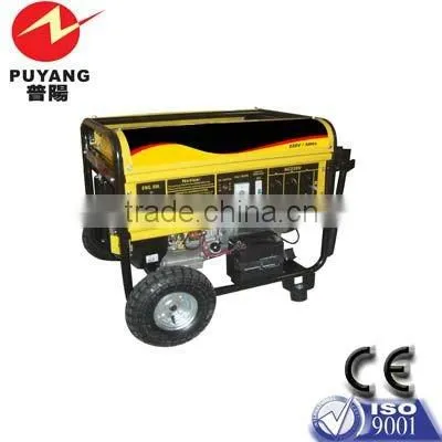 Portable Air Cooling Single Phase Gasoline Generator Price India 6kW