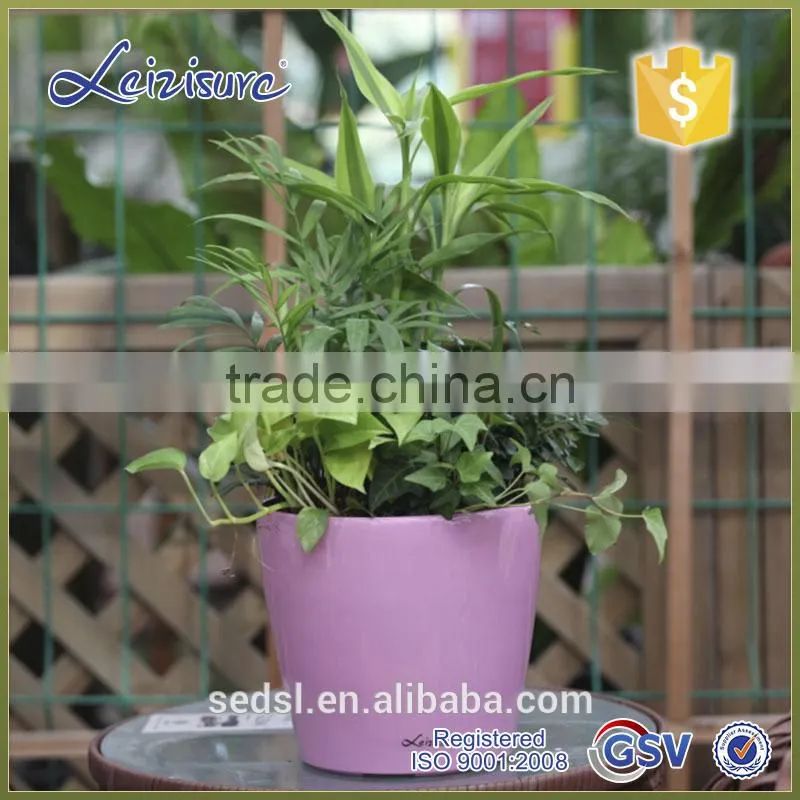 Made in China easy roller round plastic flower pots