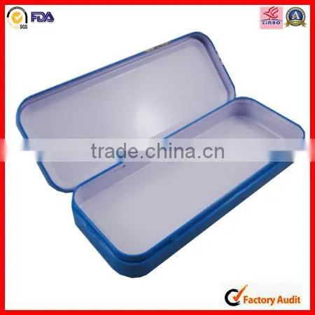 professional custom rectangle pen metal tin box