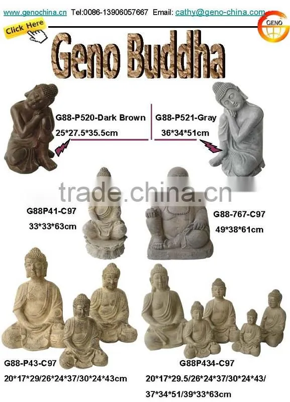 high quality little resin buddha for garden decor