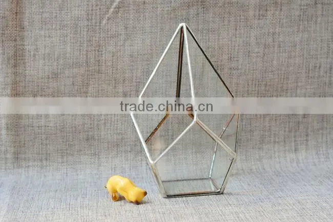 Wholesale hot sale clear geometric glass terrarium