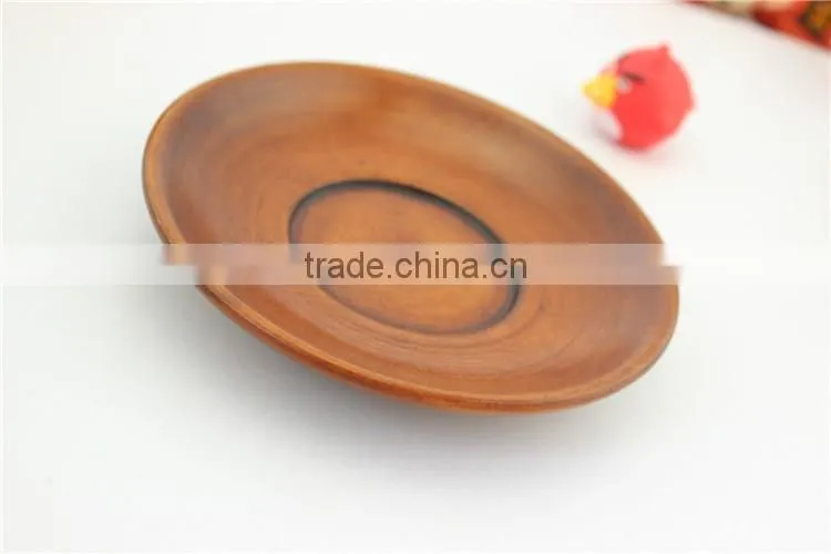 Natural environmental Round wood snack plate, Wooden Dry Fruit tray