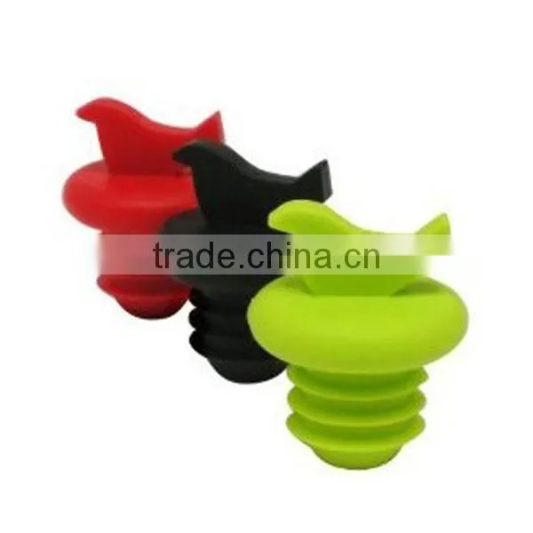 Cut design custom silicone bottle stopper beet bottle stopper